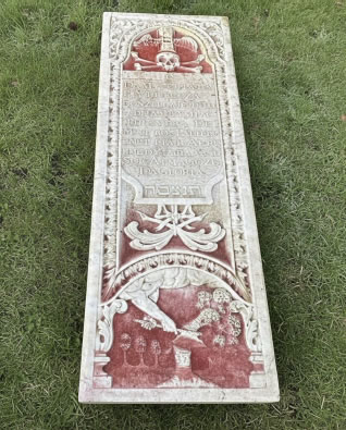 Grave in 17th century cemetery